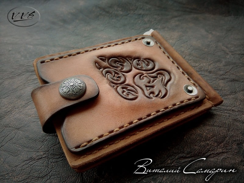 кошелек зажим волк3