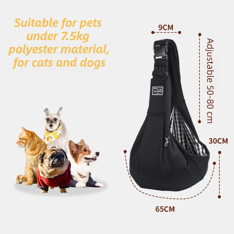 Green Lightweight Breathable Pet Crossbody Bag with Adjustable Padded Strap & Reversible Double-Sided Design