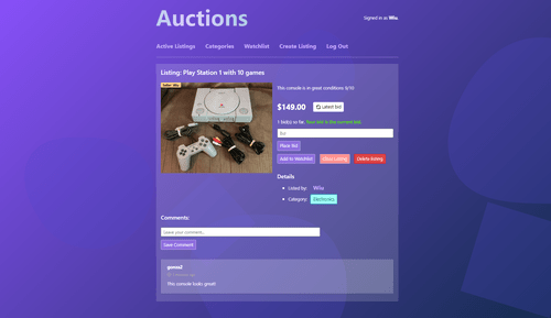 Auctions App
