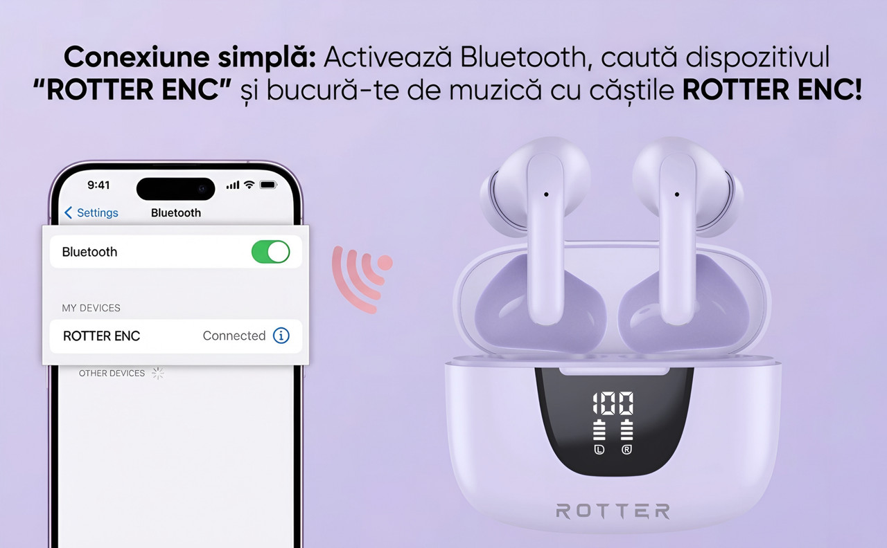 Casti wireless ROTTER ENC Mov