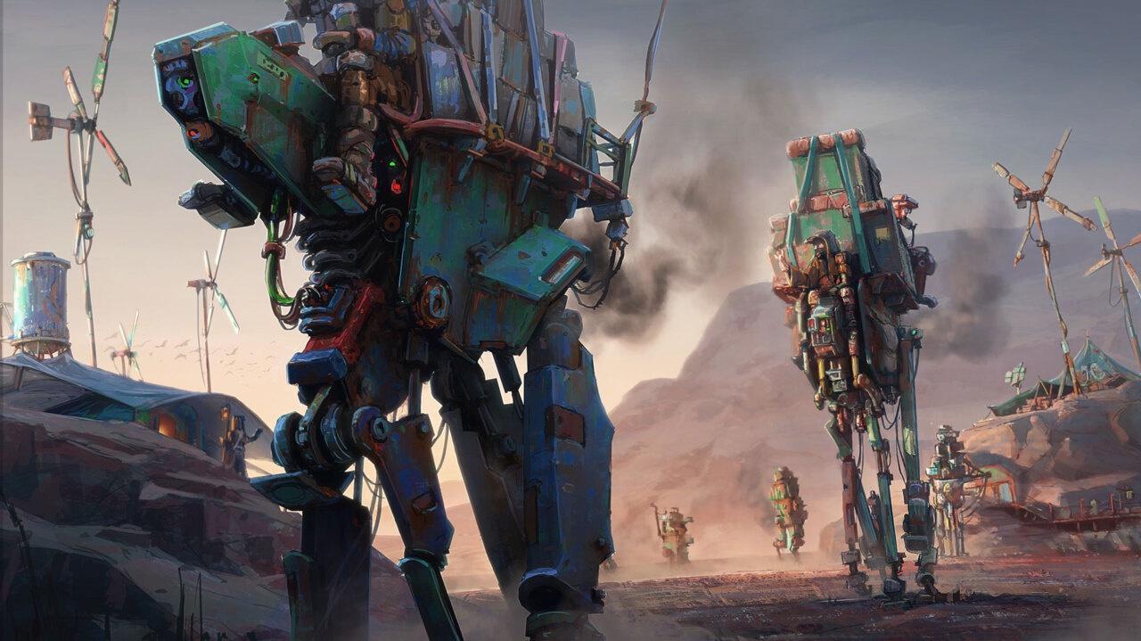 Mech Illustration with Character & Story