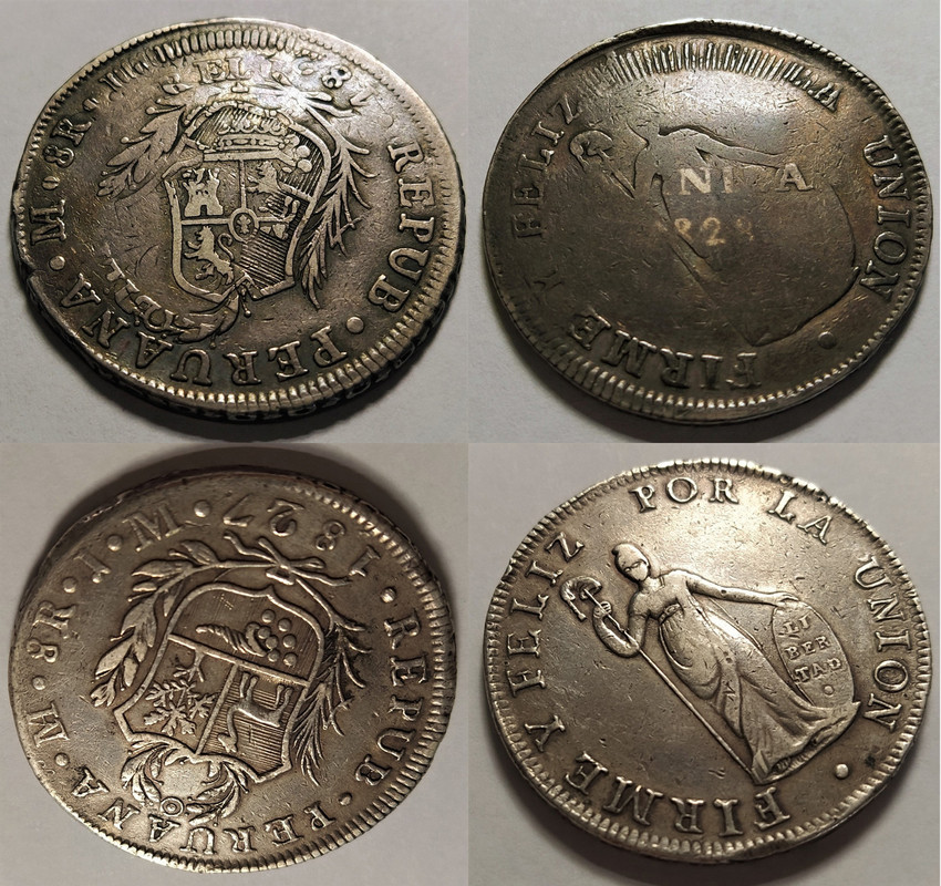 8 Reales resellados de Fernando VII - Manila, 1828 Manila-1827