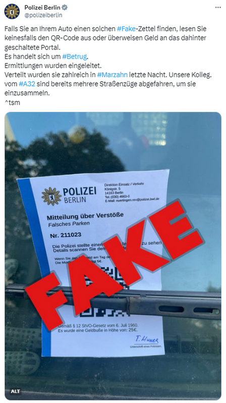 Falsche Knöllchen