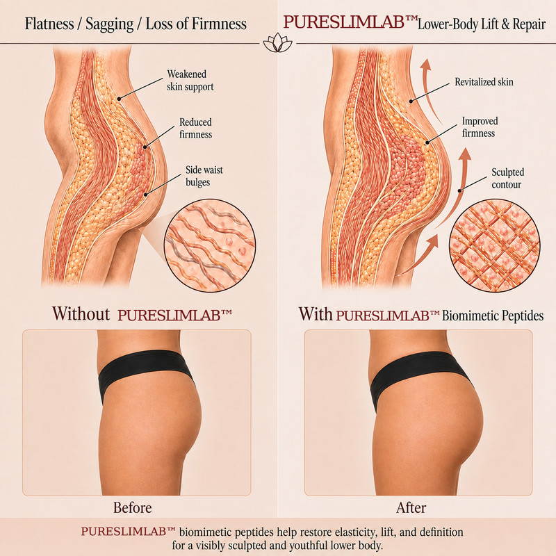 Buttocks structural lift and firmness support illustration