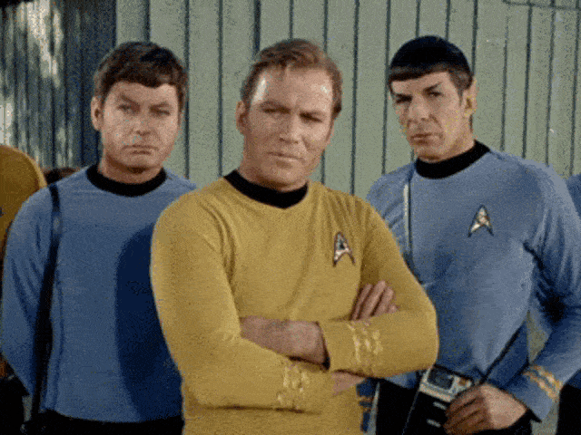 Kirk, Spock, and McCoy from Star Trek