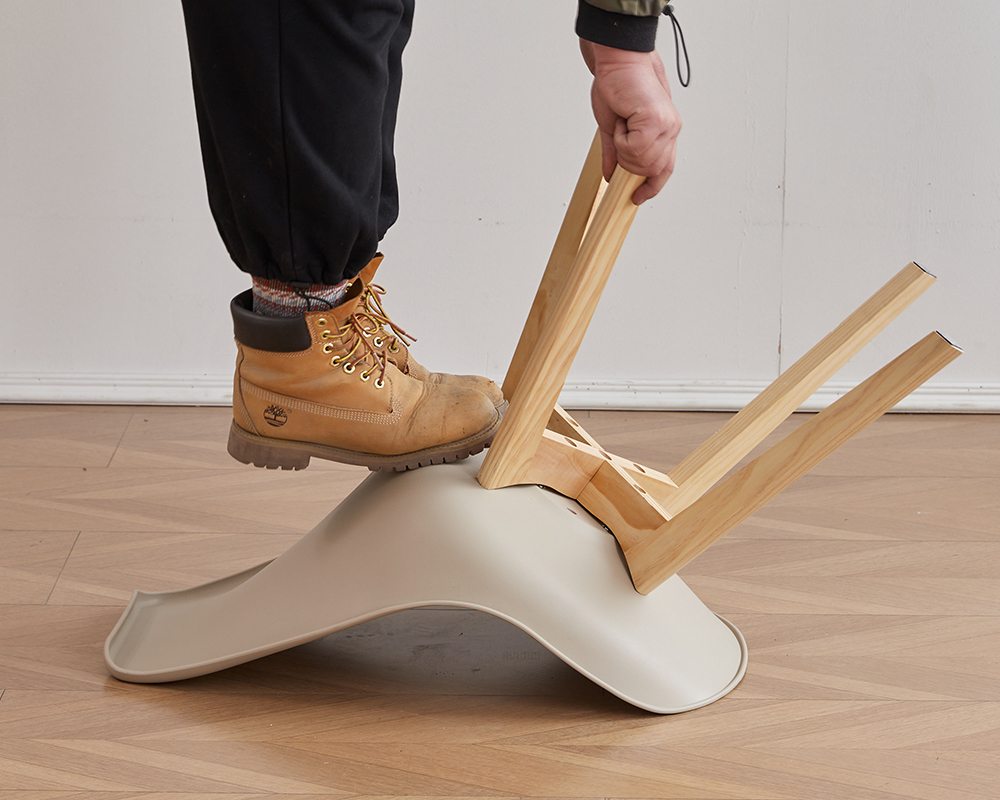 Gambe in legno e supporto antiscivolo