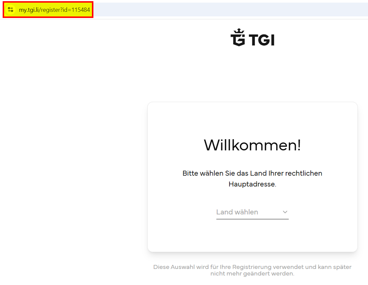 www my tgi li register id 115484 4 August 2026