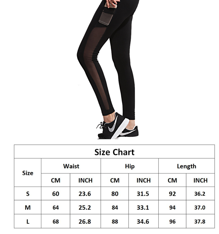 Women High Waist Yoga Leggings Pocket Fitness Sport Gym Workout ...