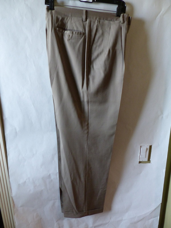 ERMENEGILDO ZEGNA MENS DRESS PANTS IN DARK TAN US MENS SIZE 46 ITALIAN 56