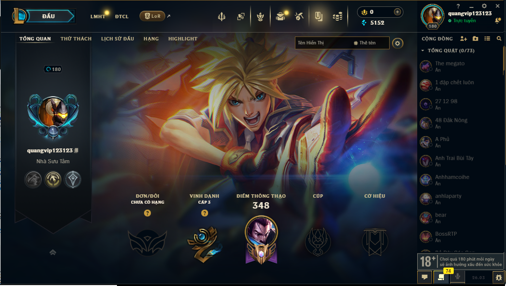 Acc LMHT # - Không Khung