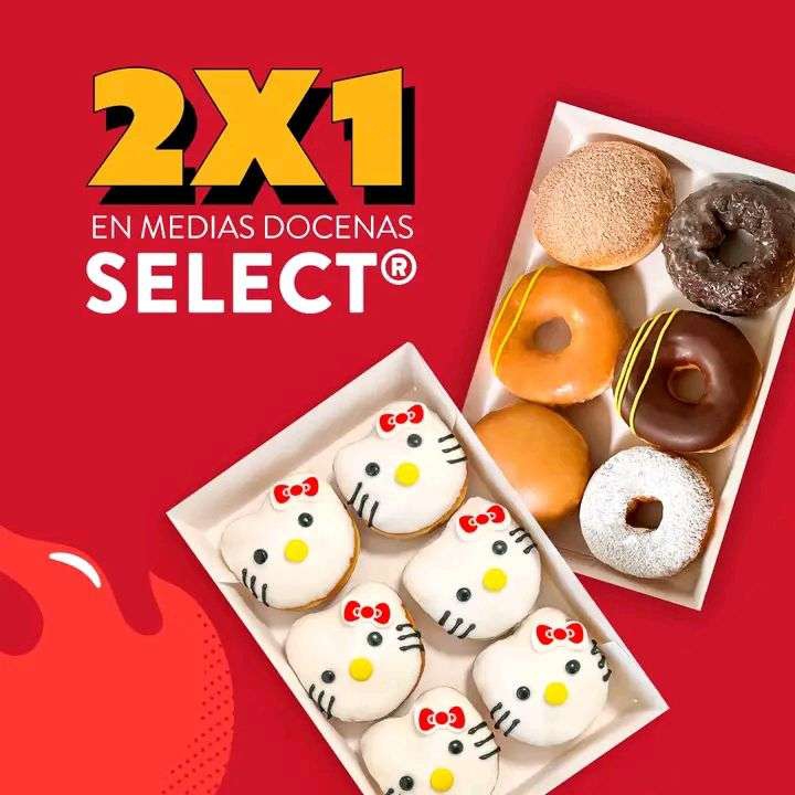 Hot Sale 2023 con Krispi Kreme: 2X1 en Medias Docena Select 
