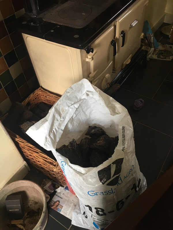 Boiler broken, cold house, bag of turf time