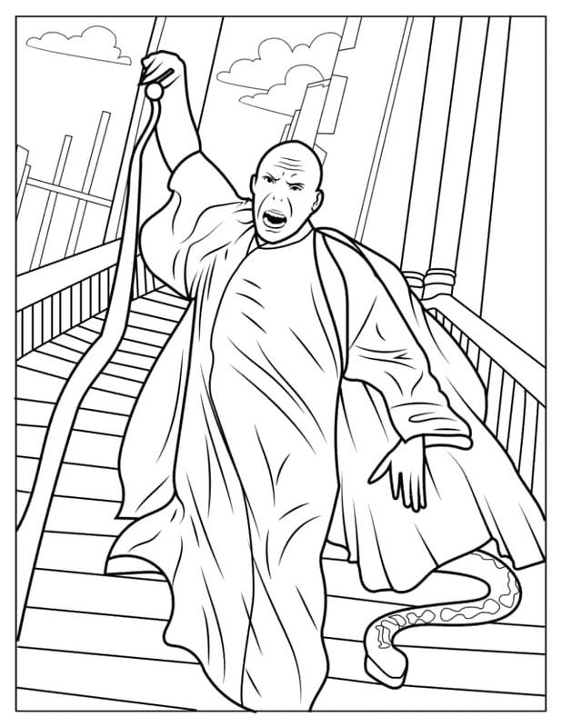 Assignment 2 Voldemort Coloring Page