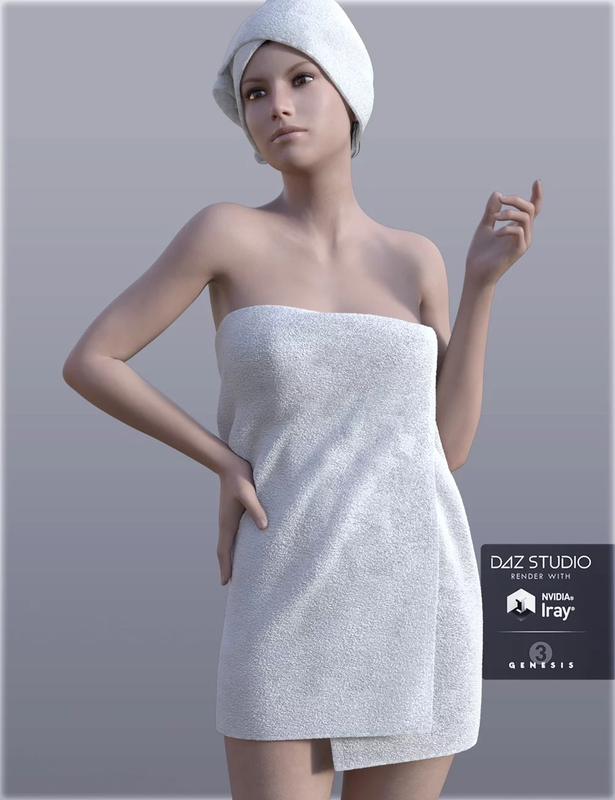 00 main hc shower towel for genesis 3 females daz3d