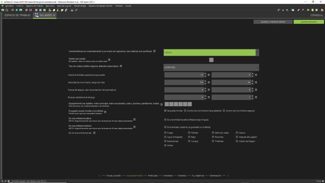 entity  parameters