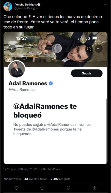 Adal Ramones arremete contra Poncho de Nigris al criticar su trabajo en TV