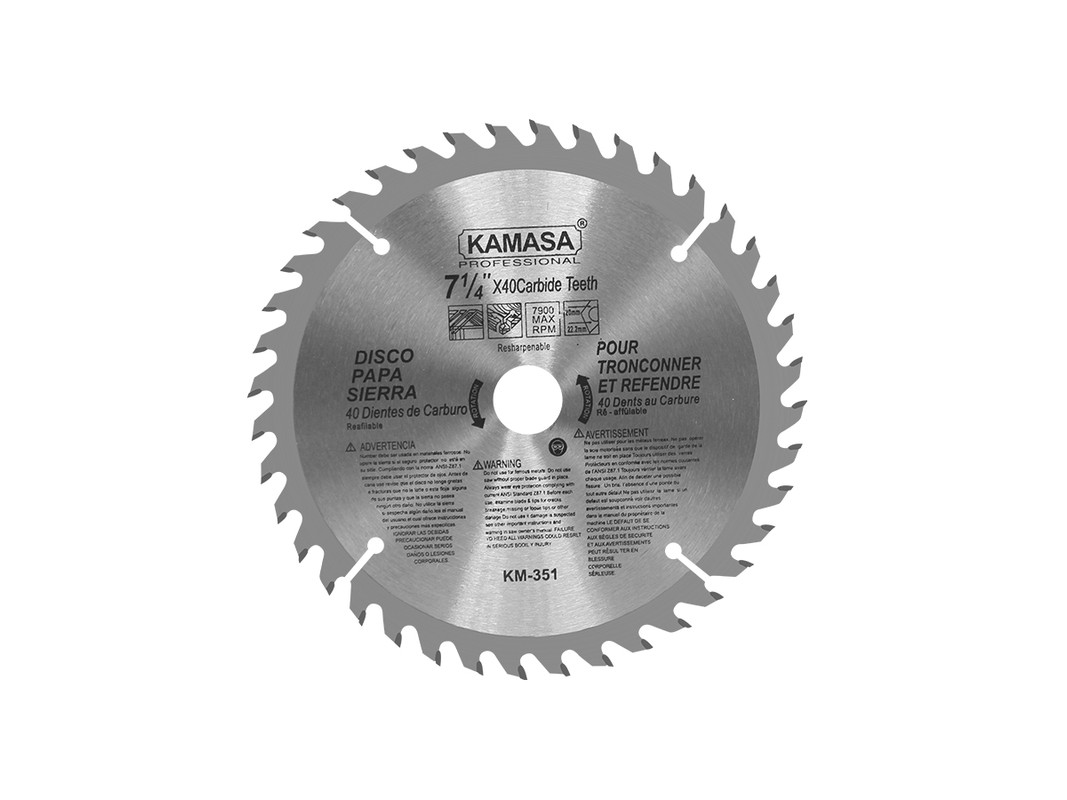 DISCO PARA SIERRA 7 1/4"X40T KAMASA