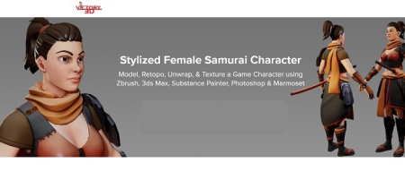 Victory 3D - Stylized Female Samurai Character Creation