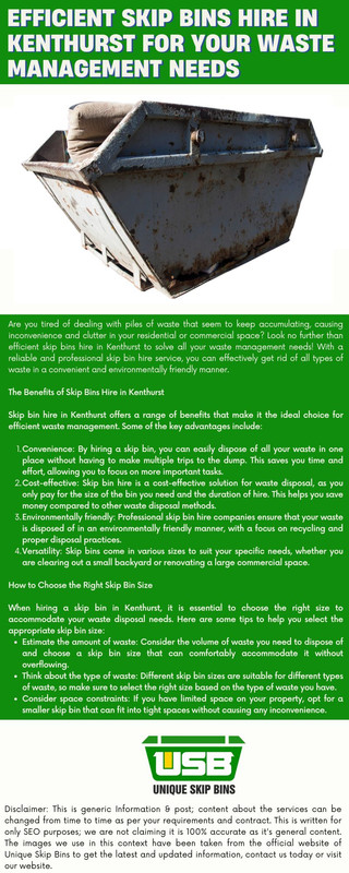 Efficient Skip Bins Hire in Kenthurst for Your Waste Management Needs