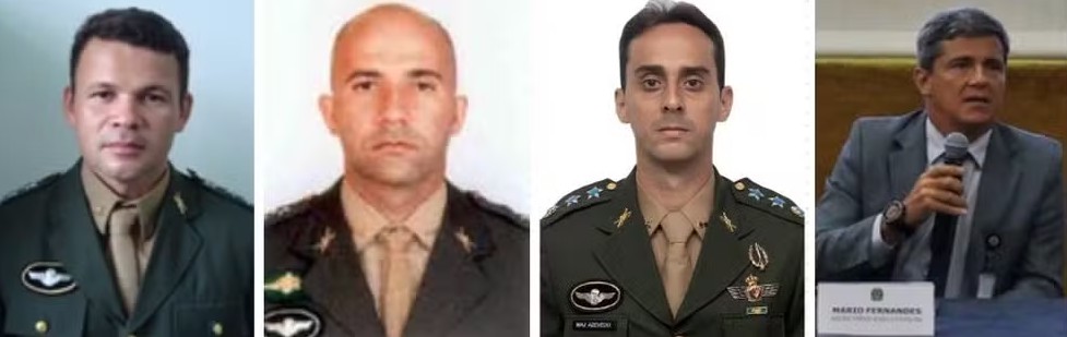 Kids pretos presos pela PF: Rafael Martins de Oliveira, Hélio Ferreira Lima, Rodrigo Bezerra de Azevedo e Mario Fernandes — Foto: Arquivo pessoal e Eduardo Menezes/SG/PR