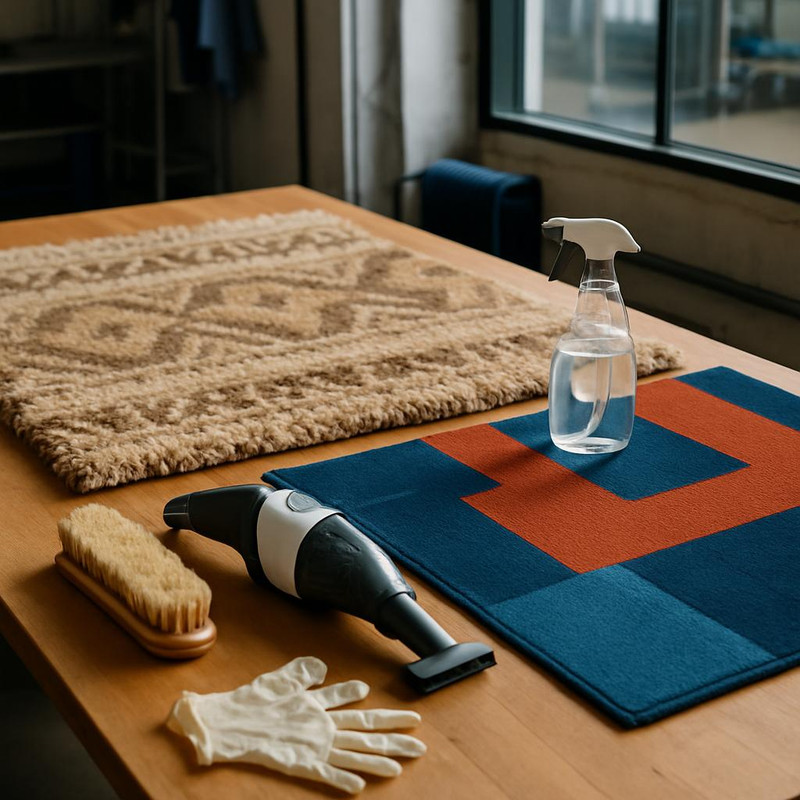 Подготовка разных типов ковров к химчистке: шерстяные и синтетические