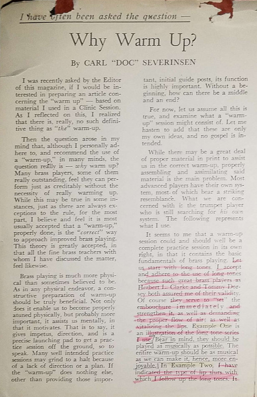 Why Warm Up by Carl(Doc) Severinsen) (page 2)