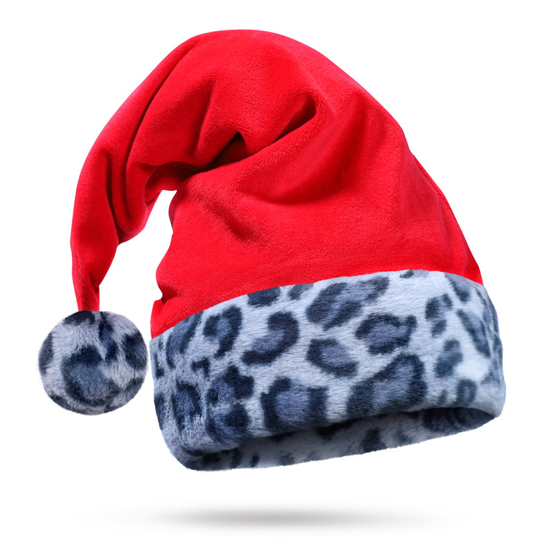 rojo santa hat cheetah print funny silly animal hat