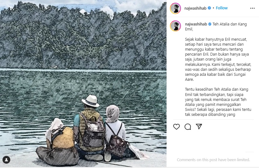 Postingan Najwa Shihab di Instagram.