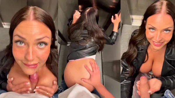 Swedishcouplee’s Risky Elevator BJ Leads To Sex