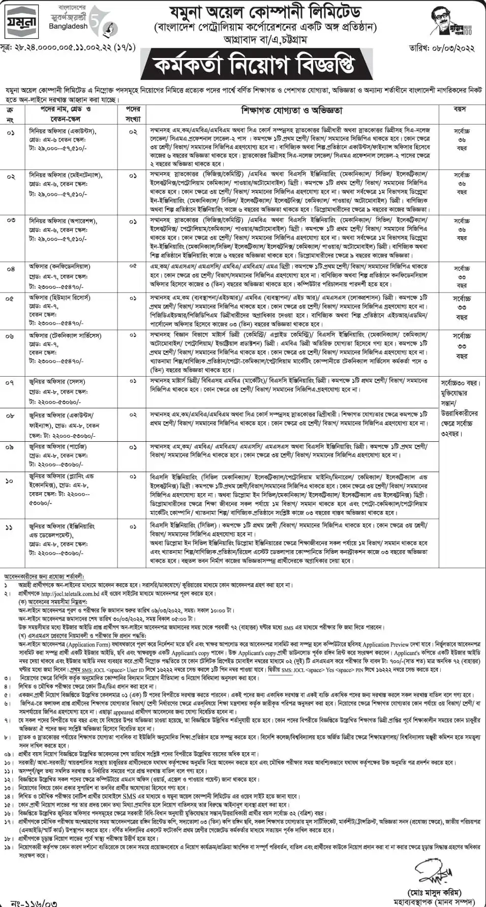 JOCL Job Circular 2024