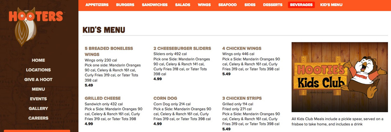 Kid's Menu