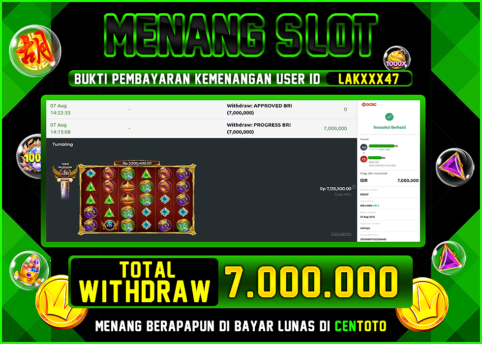 BUKTI JACKPOT LUNAS CENTOTO