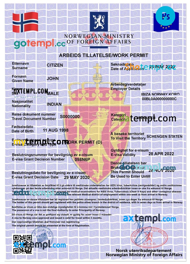 Norway Work Permit Visa