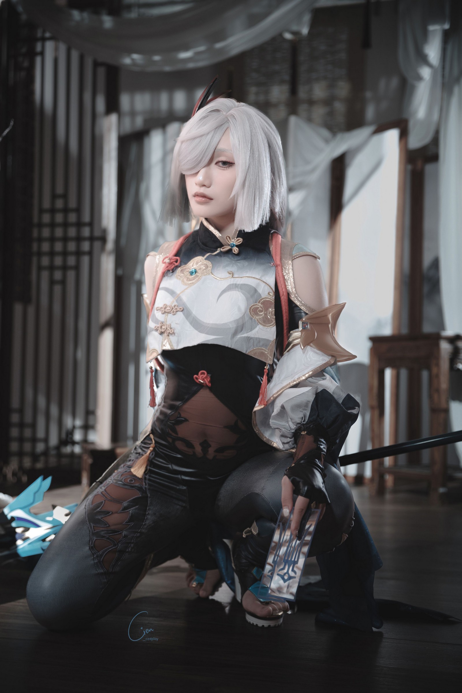 Cien恩恩 原神 申鹤 Cosplay 写真合集｜角色还原高清大图（31P｜89MB）插图3