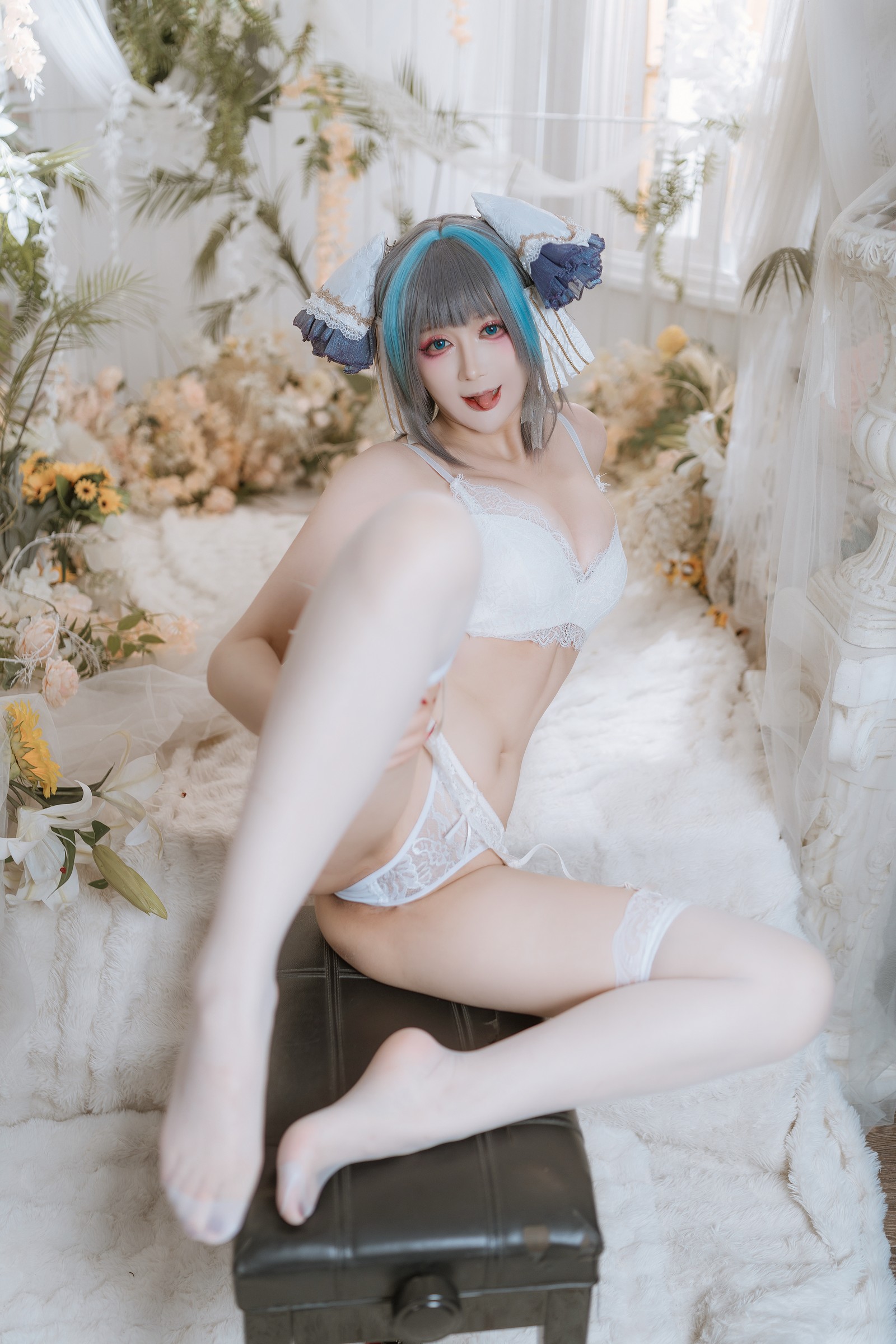 兔胖胖min – 碧蓝航线 柴郡 礼服 Cosplay 高清写真集（40P-674.7MB）插图4