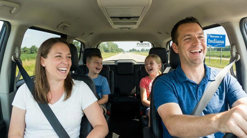 Indiana family driving
