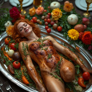 Garden wedding wom served Redhair 0 91