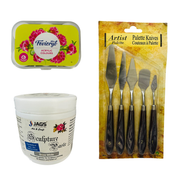 Penkraft Sculpture Paste Art on Name Plate DIY Kit | Complete DIY Craft Kit for Beginners & Hobby Artists