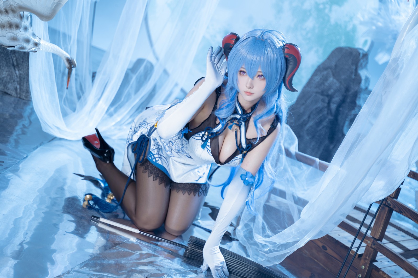 Seya-狮砸 – 原神 甘雨青花瓷 Cosplay 高清写真（12P-139MB）插图1