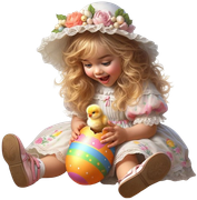 EasterGirl&Chick11AImadeByLoriM3-24