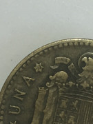 1 peseta año 1947*19*52. REVERSO GIRADO CCE31549-A996-4125-9-A05-C4061-E9749-BB