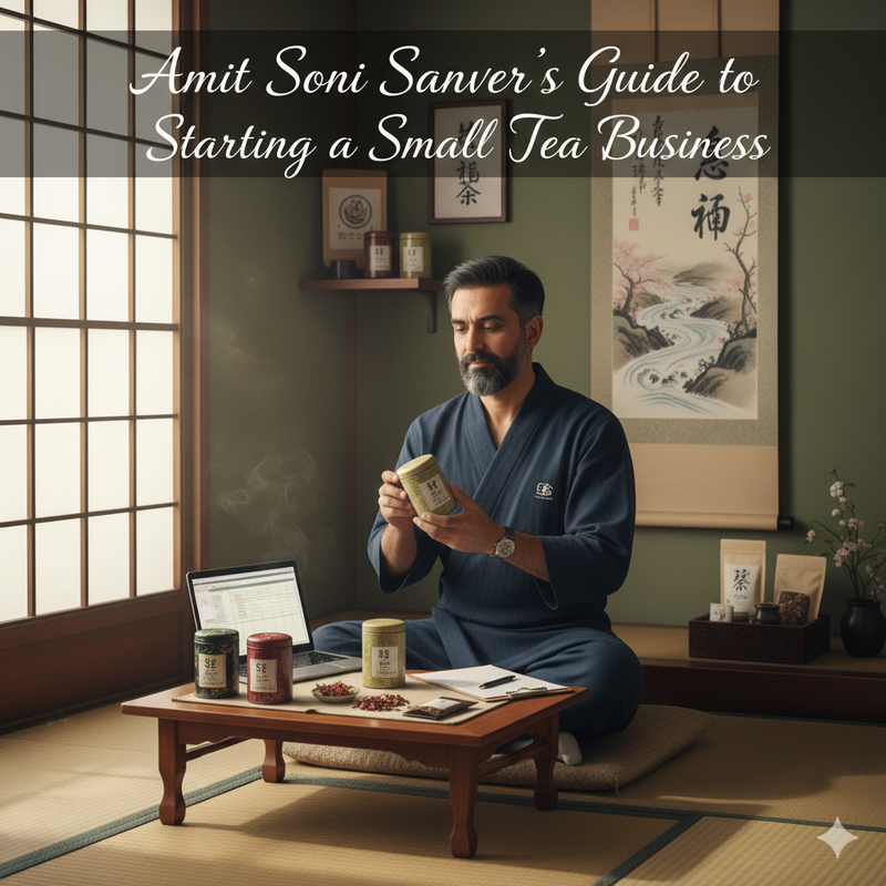 Amit Soni Sanver serving tea