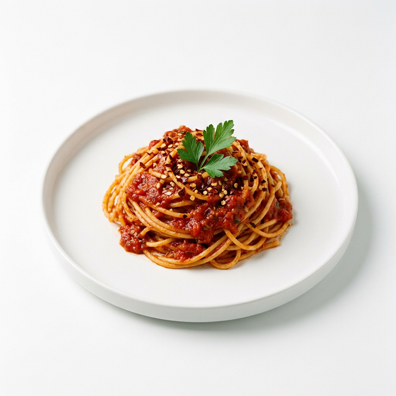 Espaguetis Con Salsa Arrabiata