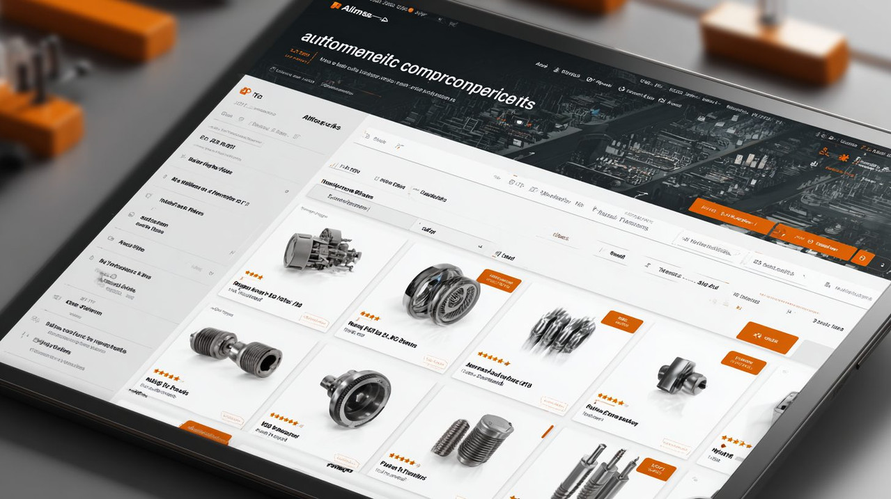 Интерфейс платформы Alibaba для поиска автозапчастей