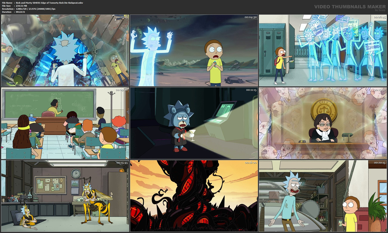 Rick and Morty S04E01 Edge of Tomorty Rick Die Rickpeat.mkv