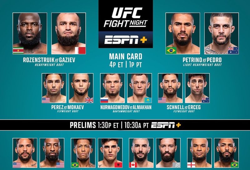 Резултати от UFC Fight Night: Розенстурик - Газиев