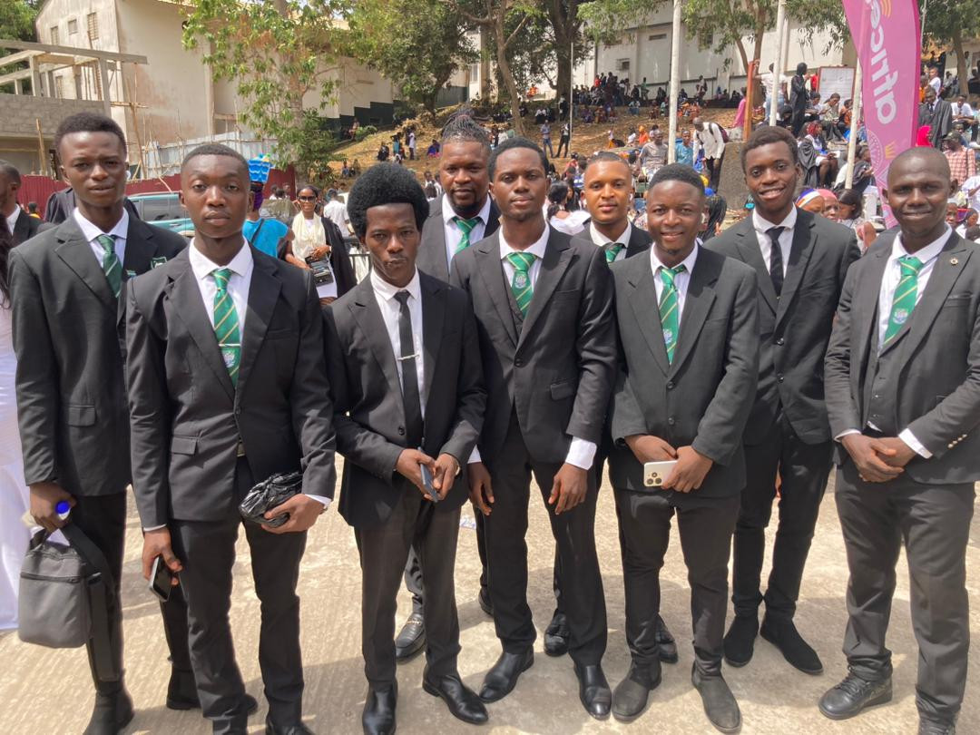 Students collaborating on technology projects