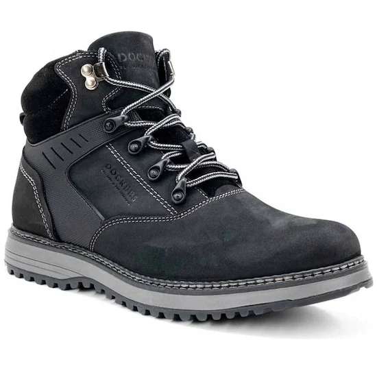 Bota de Piel Negra para Hombre Dockers en Sears 
