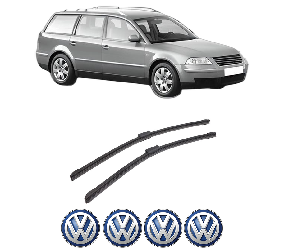 Set stergatoare auto Volkswagen PASSAT B5.5 Variant (3B6) din 2000-2005, pentru parbriz auto, 2 bucati, Bosch Aerotwin, din cauciuc siliconat rezistent, 4 Stickere Auto Volkswagen