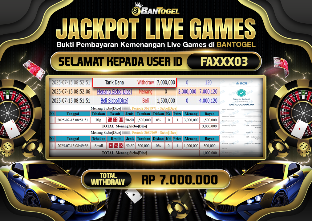 BUKTI JACKPOT LUNAS BANTOGEL